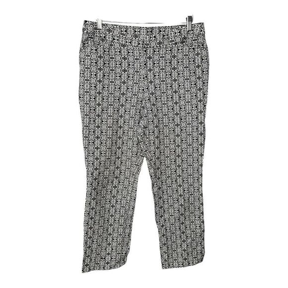 Chicos Women’s Juliet Tile Print Secret Stretch Straight Leg Pants - Picture 1 of 7